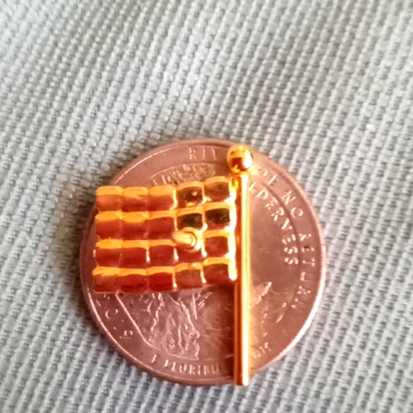 CRYSTAL FLAG LAPEL PIN - Picture 3 of 5